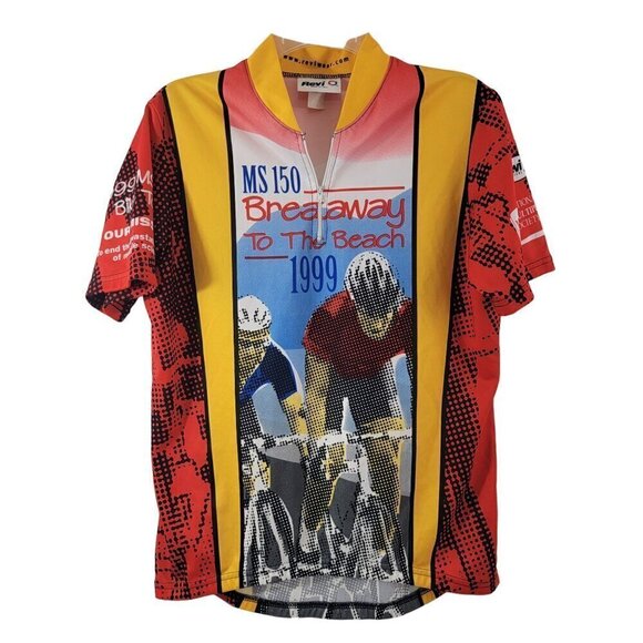 Revi Breakaway To The Beach MS 150 Men’s Cycling Jersey - Size Large - USA Made - Picture 10 of 16